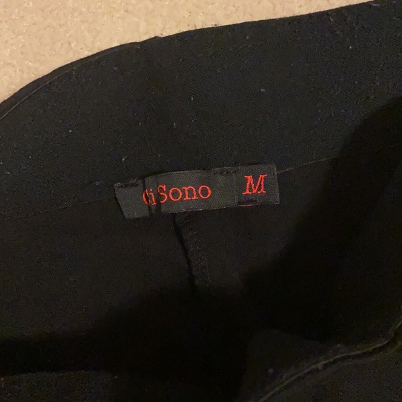 Black leggings with faux leather side panels - Picture 6 of 7